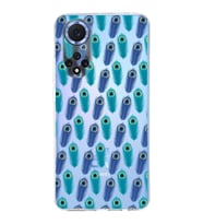 PrintiFy Huawei Nova 9 ile Uyumlu Nazar Boncuğu 4 Baskılı Kamera Korumalı Şeffaf Silikon Kılıf