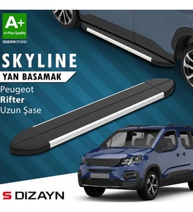 Peugeot Rifter Uzun Şase Skyline Aluminyum Yan Basamak 213 Cm 2019-2023 A+ Kalite