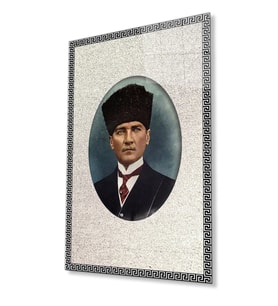 Atatürk Cam Tablo 4 mm Dayanıklı Temperli Cam
