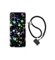 Spark 9 Pro Kılıf Ipli Boyun Askılı Desenli Silikon Yıldızlar 1601