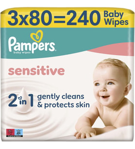 Lexroo Sensitive Bebek Islak Havlu 3 Paket 240 Yaprak