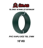 Pvc - Kaplı Düz Tel - 3 mm Kalınlık ( - 10 -kg ) (Y.Yeşil)