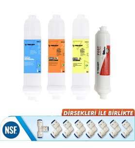 Yaman Group Kapalı Kasa Su Arıtma Cihazları Için 4'lü Inline Filtre Seti
