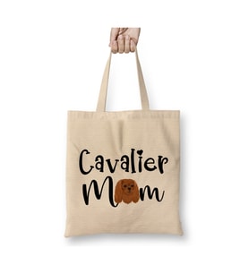 Ruby Cavalier King Charles Spaniel Mom Kids Bez Çanta Uzun Saplı Alışveriş Çantası Plaj Çantası (Beyaz)