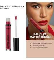 Cosmetics Matte Queen Lipstick 14 Bold Berry Kalıcı Likit Ruj, Kırmızı