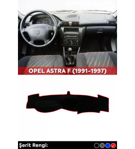 Opel Astra F (1991-1997) 3d Torpido Koruma Kılıfı - Ön Göğüs Kaplama - Kırmızı Şerit