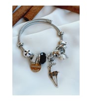 Geyik Charmlı Çelik Pandora Model Bileklik
