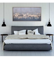 Tablolife Gold & Navy Yağlı Boya Dokulu Tablo 75X100,Çerçeve;Siyah
