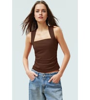 Kadın Yazlık Kolsuz Bluz Pamuklu Rahat Kare Yaka Premium Kalite Modern Stil