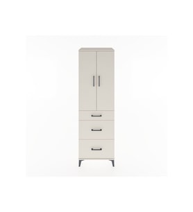 Hyperion Dolap Tek Raflı 3 Çekmeceli Tek Askılı 60x44x195 Aytaşı-Aytaşı