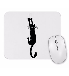 Yaramaz Kedi Black Cat Holding Mouse Pad