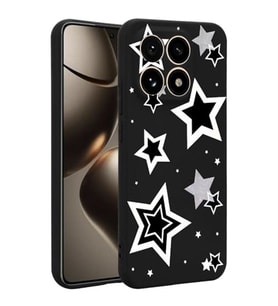 Coverzone Xiaomi M?15T Pro ?le Uyumlu Y�ksek Kalite �zel Tasar?m Kadife ?� Y�zey Silikon Lansman Telefon K?l?f? Y?ld?z