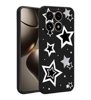 Coverzone Xiaomi M?15T Pro ?le Uyumlu Y�ksek Kalite �zel Tasar?m Kadife ?� Y�zey Silikon Lansman Telefon K?l?f? Y?ld?z