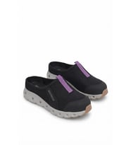 King Paolo H5204 Missy Kadın Memory Foam Sabo Terlik Siyah - Mor