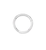 Beyaz Altın Sade Büyük Boy 15 mm Halka Piercing