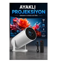 Full HD 4K Uyumlu Projeksiyon – 130 İnç Ekran, 160 ANSI, Kablosuz Aktarım, HDMI ve USB