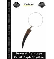 #Büyüteç Klasik Tasarım Dekoratif Vintage Optik Geniş Mercek Ergonomik Masaüstü Kemik Saplı Büyüteç
