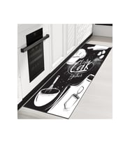 Rovigo Home Dijital Baskı Yıkanabilir Kaymaz Taban Mutfak Halısı RVG2023 80x150 cm (Siyah)
