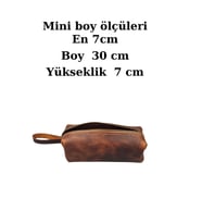 Frisco Deri Taba Renk Dopp Kit (EL YAPIMI)