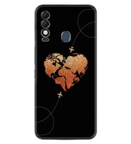 Spark 8T Kılıf Silikon Desen Özel Seri Plane Heart 1721