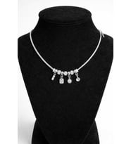 Işıltılı Baget Taşlı ve Yıldız Figürlü Charm Kolye
