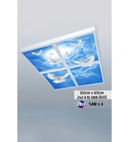 124cm X 124cm-dörtlü- Led-sıva Üstü-216w-avukatlık Bürosu Led Işıkları-avize Modelleri