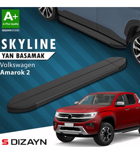 S-Dizayn VW Amarok 2 Skyline Siyah Yan Basamak 203 Cm 2023 Üzeri A+ Kalite