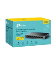 TP-LINK LS108GP 8 PORT GIGABIT + RJ45 62W 250 METRE POE MESAFE METAL KASA