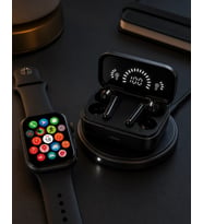 Spor Ve Günlük Kullanıma Uygun Akıllı Saat Ve Bluetooth Kulaklık Seti Yüksek Performans