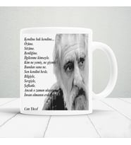Can yücel sözleri baskılı kupa bardak