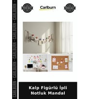 Özel Üretim Dekoratif Hediye Hatıra Ofis Oda Süs Aksesuar Kalp Figürlü İpli Notluk Mandal