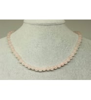 Pembe Kuvars Taşı Kolye 6mm (Klipsli)