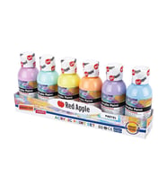 Red Apple Akrilik Boya Pastel Renkler 6 Renk x 100 ml 