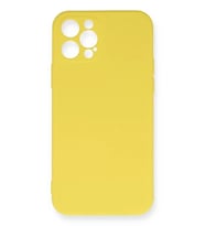 Mey İthalat® iPhone 12 Pro Max Kılıf Nano içi Kadife Silikon - Sarı