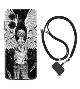 Xiaomi Redmi Note 11E Kılıf Resimli Boyun Askılı İpli Desenli Silikon Series Angel 1883