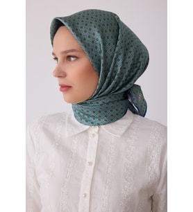 Monogram Desen %100 Twill İpek Eşarp BE18