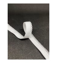 Lastik BEYAZ faredişi desenli 8mm- 5mt  iç çamaşır Lastiği 1 Paket 5Mt