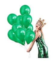 VIP 100 PCS SHINY METALLIC GREEN BALLOON VIP KALİTE PARLAK METALİK YEŞİL BALON HELYUM GAZI UYUMLUDUR