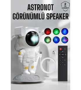 Astronot Görünümlü Projeksiyon Speaker Taşınabilir