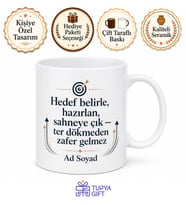 Sunum Hazırlarken Ter Dökenlere Hedef Odaklı Başarı Kupası Hediye Bardak