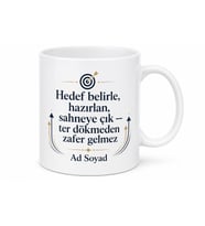 Sunum Hazırlarken Ter Dökenlere Hedef Odaklı Başarı Kupası Hediye Bardak