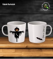 KirliPatiler Taş Kupa Fincan Üzeri Cadılar Bayramı Baskılı (Model 7)