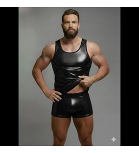 Mulvxbrf Brf02 Erkek Lame Tank Top Boxer Takımı (Mulvix)
