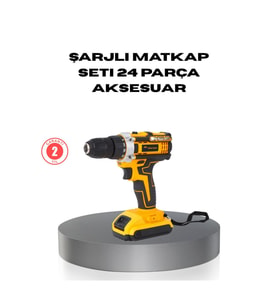 Darbeli Şarjlı Matkap Seti – Çift Bataryalı, LED Işıklı