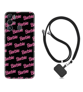 Tecno Pova Neo Kılıf Resimli Boyun Askılı İpli Desenli Silikon Barbie 1404