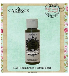 Cadence Style Matt Enamel Cam & Porselen Boyası 59 ml. E-361 Çiftlik Yeşili 
