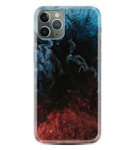 Apple iPhone 11 12 13 14 Pro Max Kılıf Desemli Silikon Red Blue Black Abstact 1386