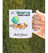 coğrafya öğretmeni özel tasarım kupa bardak