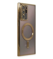 ERTAN Samsung Galaxy Note 20 Ultra Kılıf Kross Magneticsafe Kapak - Gold