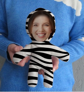 BK Gift Kişiye Özel Fotoğraflı Zebra Tasarımlı Bebek Yastık, Arkadaşa Hediye-1